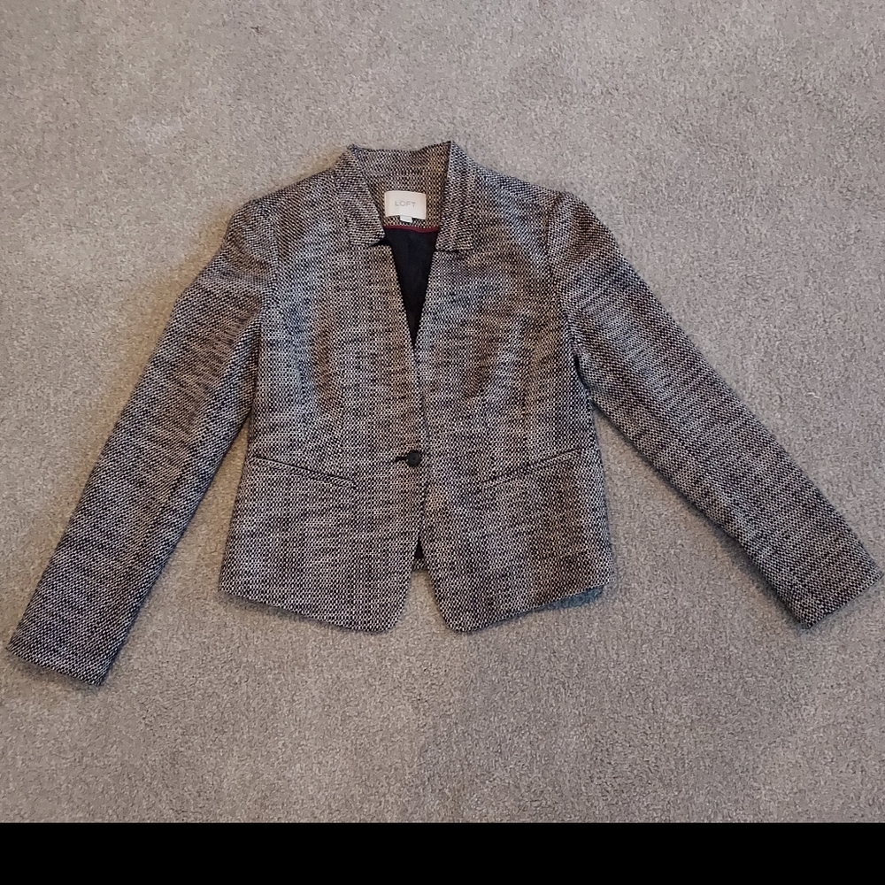 Ann Taylor Tweed Blazer Sz 4